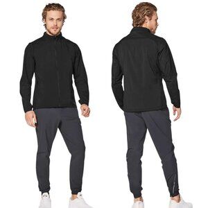 Lululemon Active Jacket Black Sz XL Light Windbreaker Hooded Running Jacket